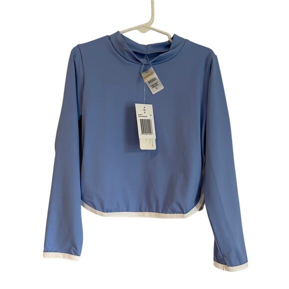 NWT L*SPACE Sooki Rashguard – Girls Size 6, Blue/Periwinkle with White Trim - Picture 1 of 6